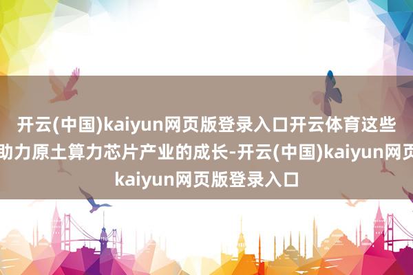 开云(中国)kaiyun网页版登录入口开云体育这些投资举措将助力原土算力芯片产业的成长-开云(中国)kaiyun网页版登录入口