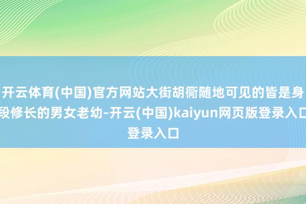开云体育(中国)官方网站大街胡衕随地可见的皆是身段修长的男女老幼-开云(中国)kaiyun网页版登录入口
