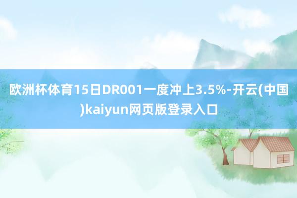 欧洲杯体育15日DR001一度冲上3.5%-开云(中国)kaiyun网页版登录入口